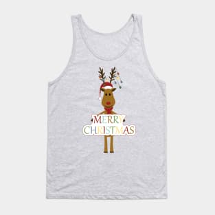 Merry Christmas reindeer Tank Top